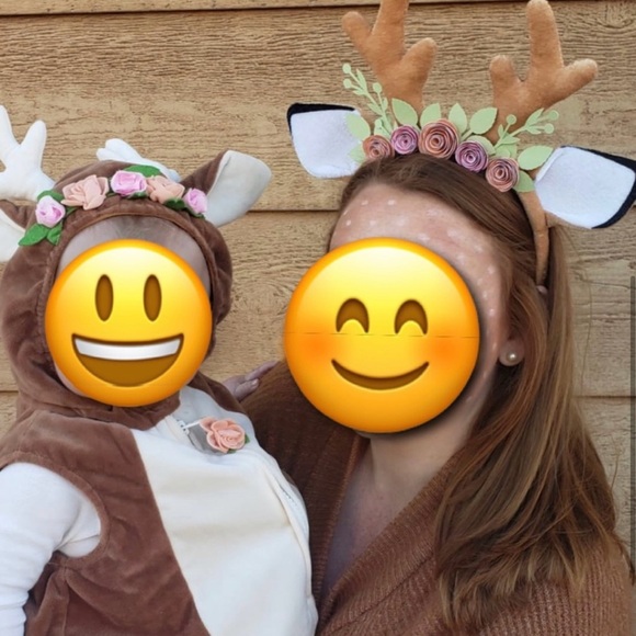 Going Wild Other - Going Wild Infant Baby Deer Bubble Costume and headband for mommy.
